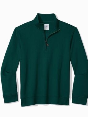 NOWT Tommy Bahama Knit Long Sleeve Shirt St. Kitts Half-Zip. Size XL/T